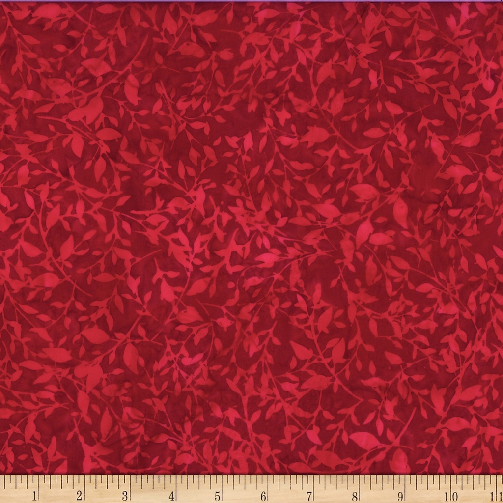 Bali Batik Leafy X2617 78 Scarlet
