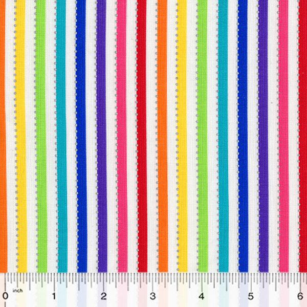 Anthology Fabrics Becolourful by Jacqueline De Jonge Multi White Beaded Stripe BC28Q 14