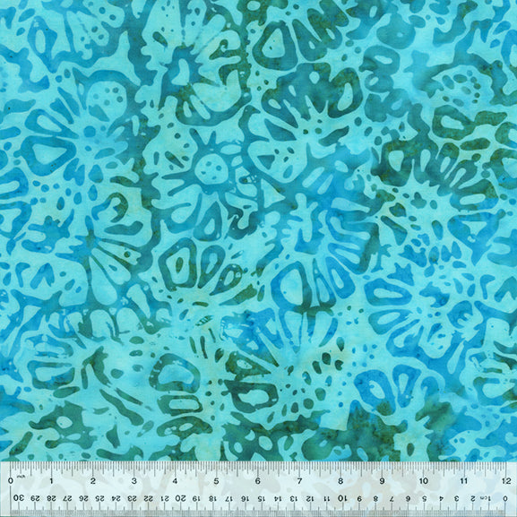 Anthology Fabrics Quiltessentials 6: Splash 436Q-3 Organic Floral Lilypad