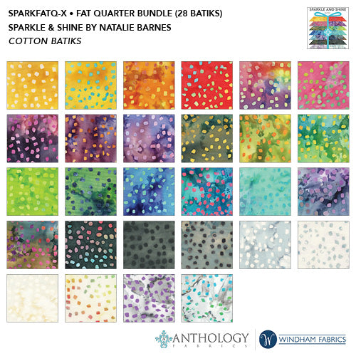 Anthology Fabrics Sparkle & Shine fat quarter bundle SPARKFATQ X