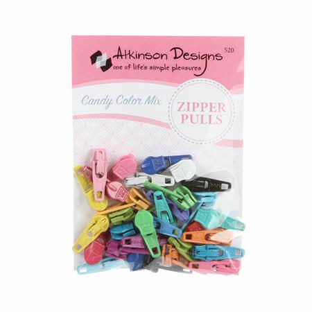 Atkinson Designs Zipper Pulls ATK520 Candy Color Mix