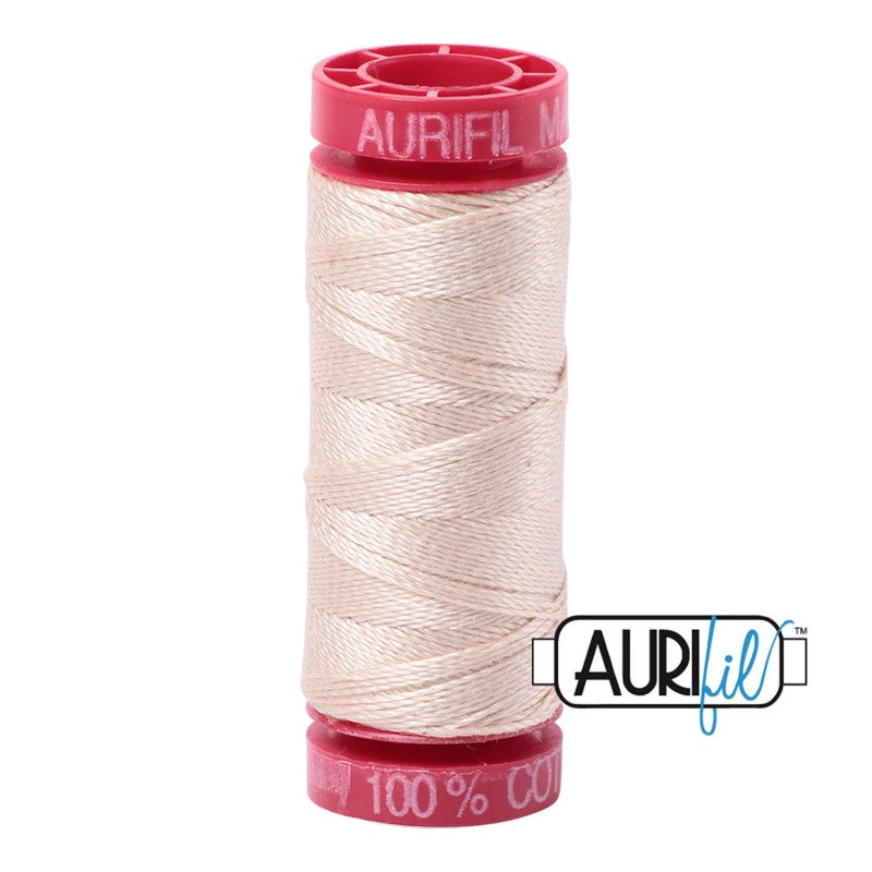 Aurifil 12 wt Cotton Thread 54 yds MK12SP50 2000 Light Sand