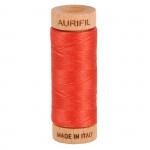 Aurifil 80 wt Cotton Thread 300 yds MK80SP280-2255 Dark Orange Red