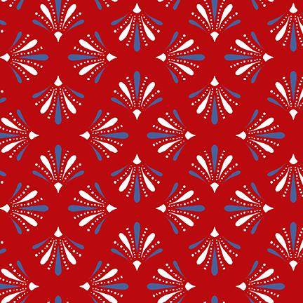 Blank Quilting Anthem by Satin Moon Designs Fans 2488 88 Red