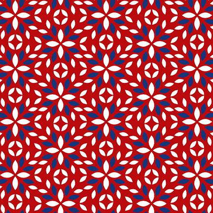 Blank Quilting Anthem by Satin Moon Designs Tiles 2480 88 Red