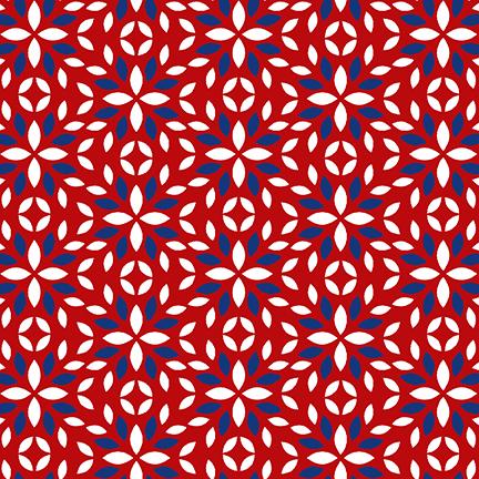 Blank Quilting Anthem by Satin Moon Designs Tiles 2480 88 Red