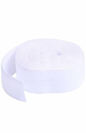 Fold-Over Elastic 3/4" x 2yds SUP211-2-WHT White
