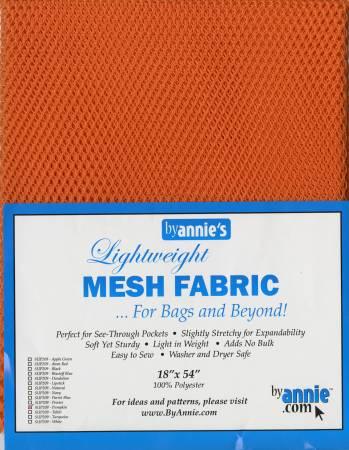 By Annie Light Weight Mesh Fabric 18" x 54" SUP209-Pumpkin