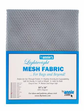 By Annie Light Weight Mesh Fabric Pewter 18" x 54" SUP209 PEW