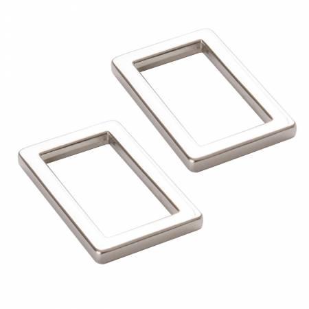 By Annie Rectangle Ring Flat 1" Nickel Set of Two HAR1RRNTWO