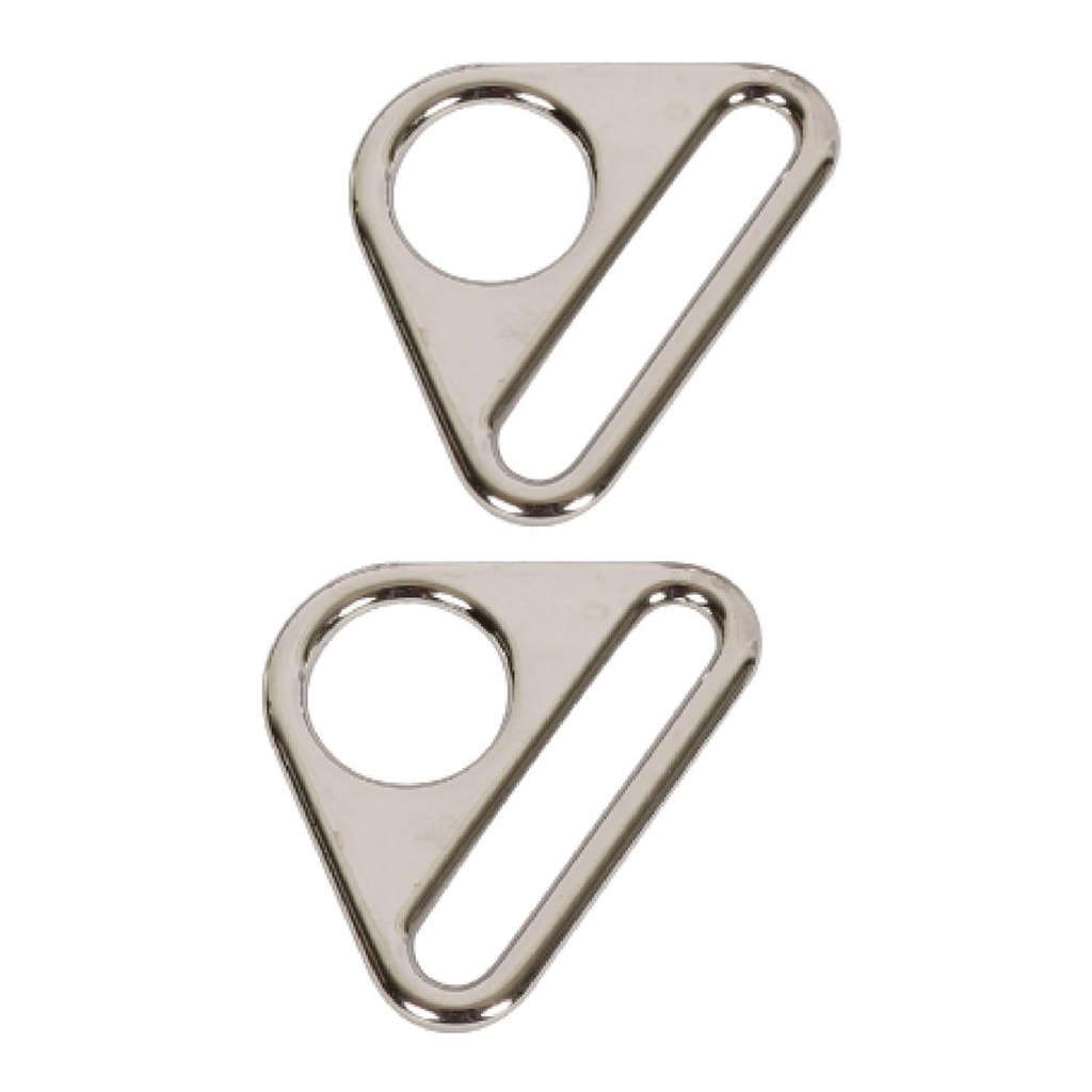 ByAnnie Triangle Ring Flat 1 in Nickel Set of Two # HAR1TRNTWO