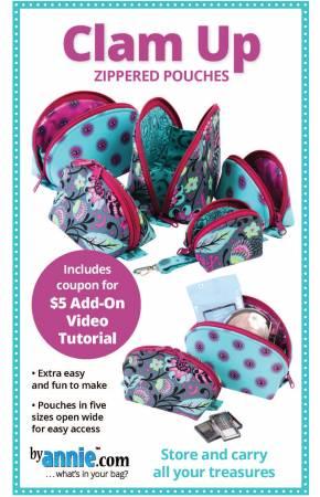 Clam Up Zippered Bags Pattern  PBA275