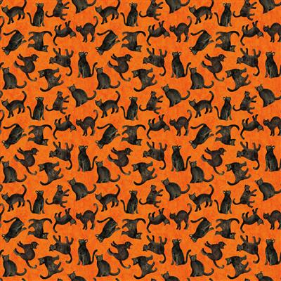 Clothworks All Hallows Eve by Sue Zipkin Y3821 37 Dk Orange