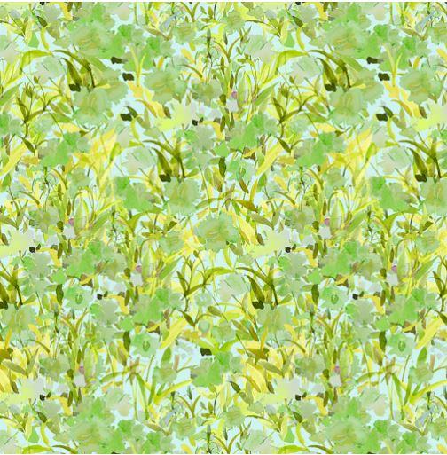 Clothworks My Happy Place Digital Print by Sue Zipkin Dianthus Y3627 110 Mint