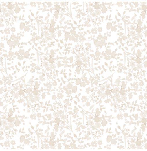 Clothworks My Happy Place Digital Print by Sue Zipkin Tonal Floral Y3628 62 Taupe