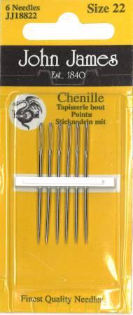 Colonial Needle Co. John James Blister Pack Chenille Needles Size 22