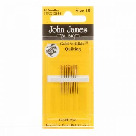 Colonial Needle Co. John James Gold'n Glide Quilting Needles Size 10