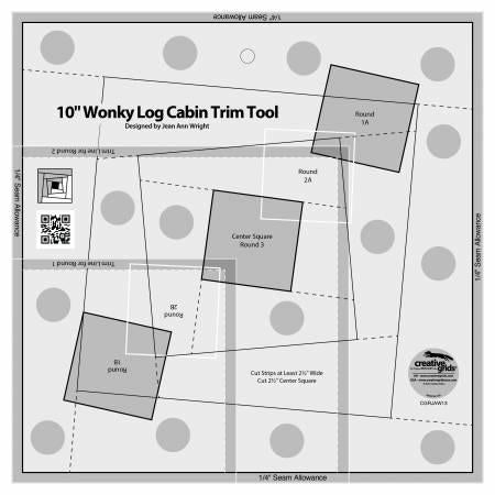 Creative Grids USA 10" Wonky Log Cabin Trim Tool CGRJAW13