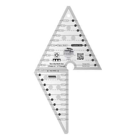 Creative Grids USA 2 Peaks in 1 Triangle Ruler CGR2P1