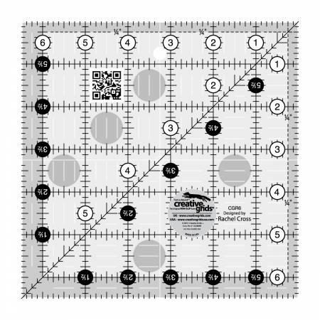 Creative Grids USA 6.5" Square Ruler CGR6
