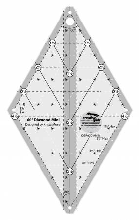 Creative Grids USA 60 Degree Mini Diamond Ruler CGR60DIAMINI