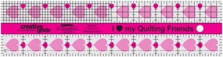 Creative Grids USA I love My Friends Ruler 2 1/2in x 10in CGRQF