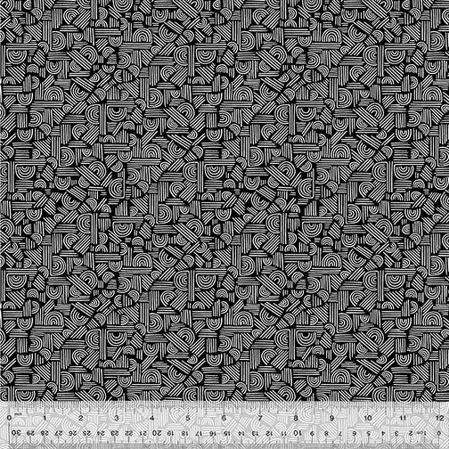 Windham Fabrics Pen & Ink by Whistler Studios Labyrinth 53565-2 Black