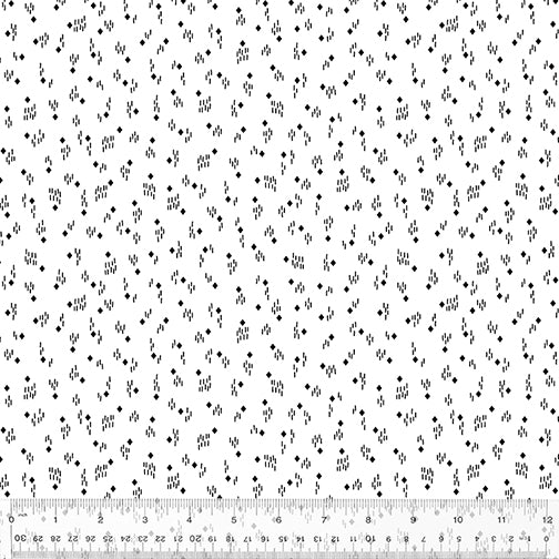 Windham Fabrics Pen & Ink by Whistler Studios Rhythm 53567-1 White