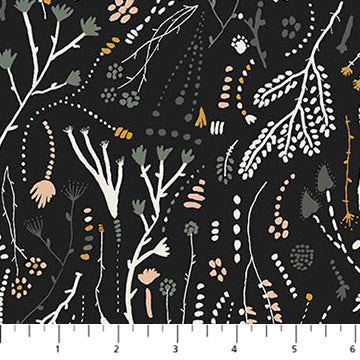 Figo Fabrics Autumn Forage 90851 99 Black