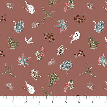 Figo Fabrics Trek Botanical Rust 90794 32