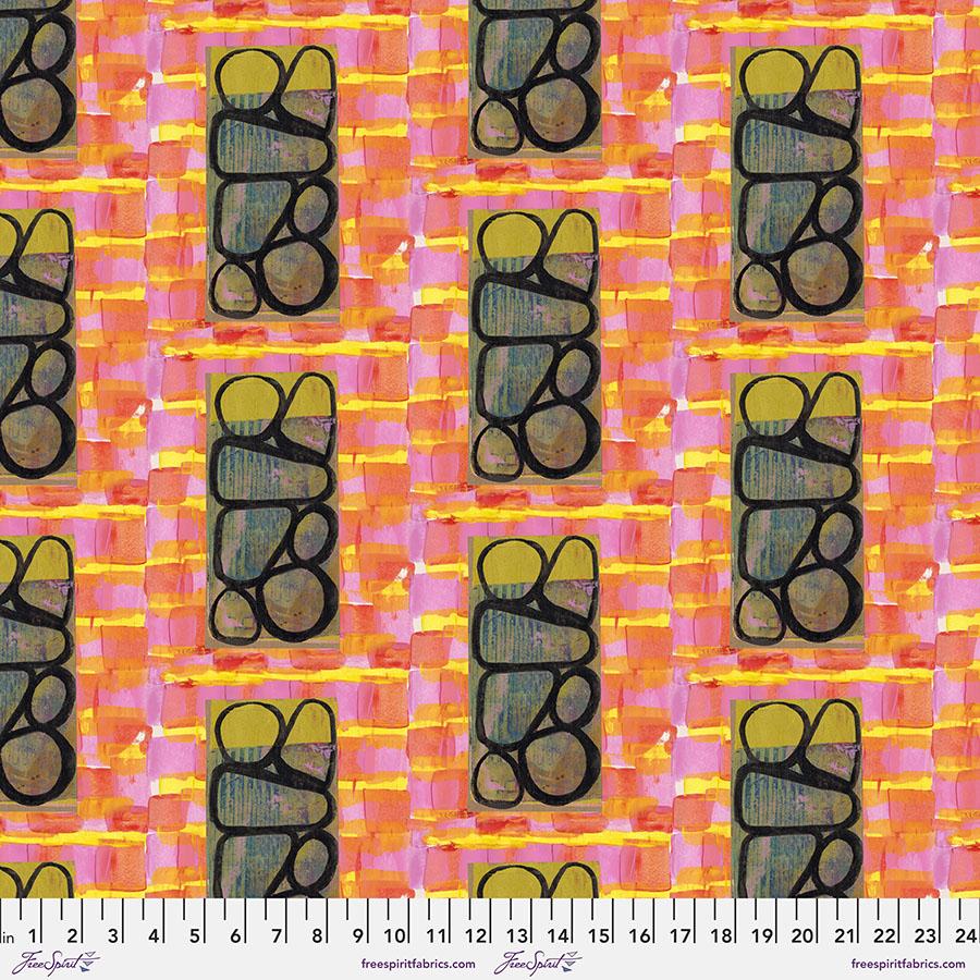 FreeSpirit Fabric Root Digital Collection by e bond Tuber PWEB028.Sunshine