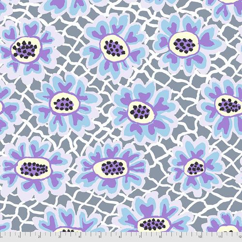 FreeSpirit Fabrics August 2021 by Brandon Mabley Flower Net PWBM081.Grey