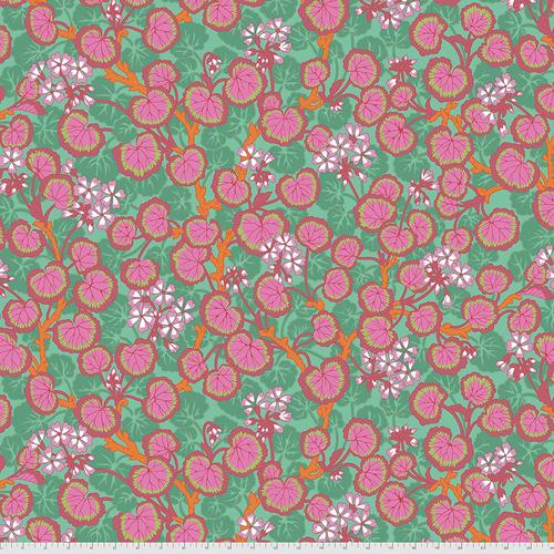 FreeSpirit Fabrics August 2021 by Philip Jacobs Climbing Geraniums PWPJ110.Duckegg