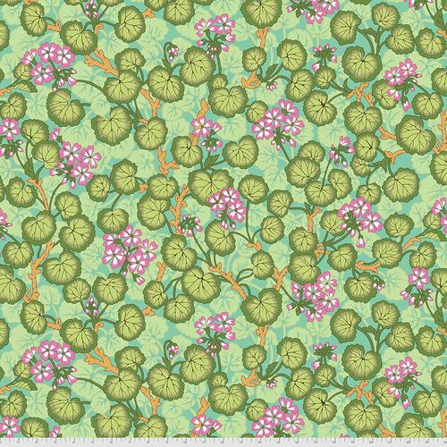 FreeSpirit Fabrics August 2021 by Philip Jacobs Climbing Geraniums PWPJ110.Green