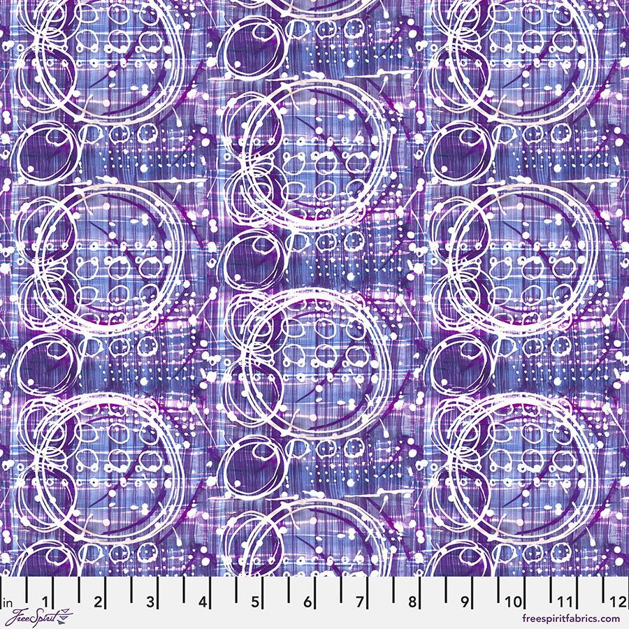 FreeSpirit Fabrics Cool Breeze by Katie Pasquini Masopust Tornado PWKP035.Purple