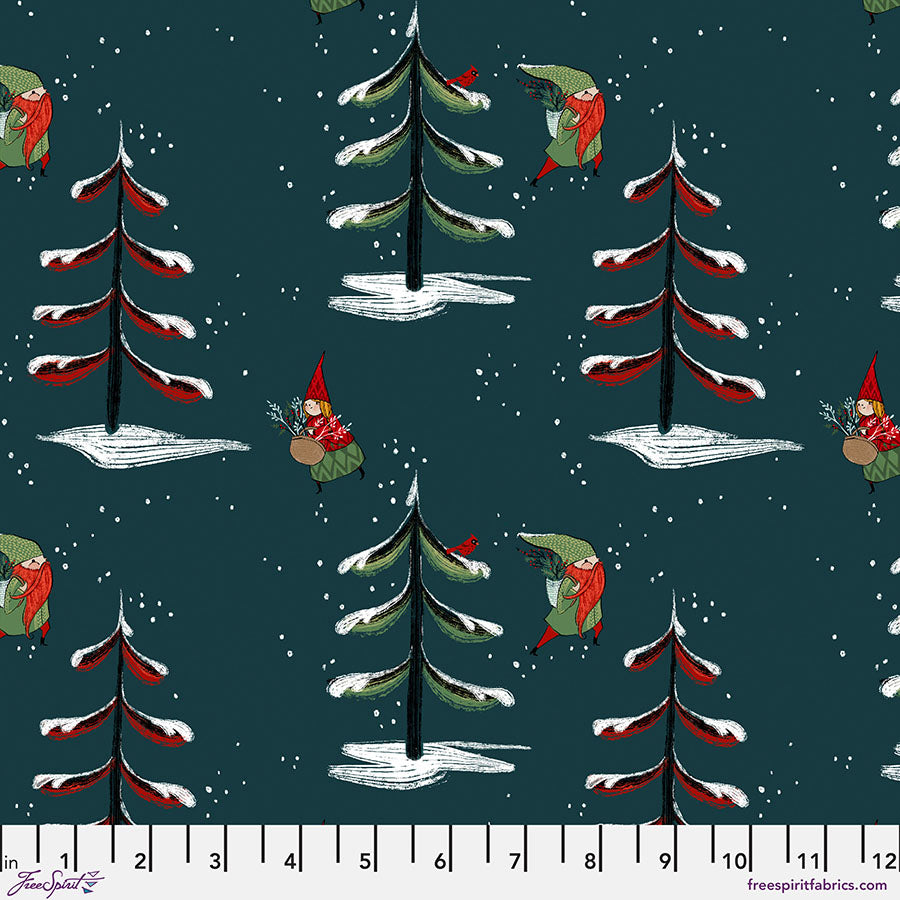FreeSpirit Fabrics Enchanted Forest by Cori Dantini Into the Forest PWCD078.XDKTeal