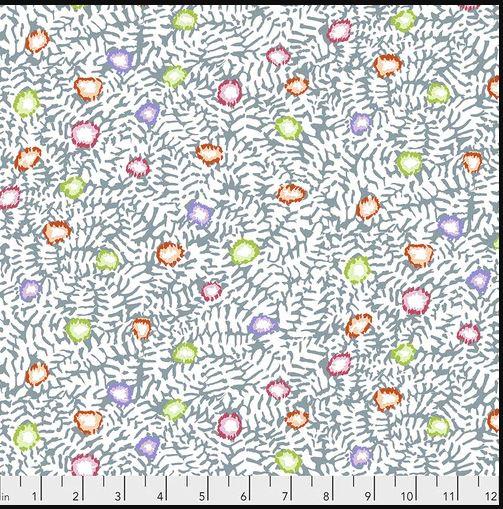 FreeSpirit Fabrics February 2021 Collection for Kaffe Fassett Collective Moss Flower PWGP184.White