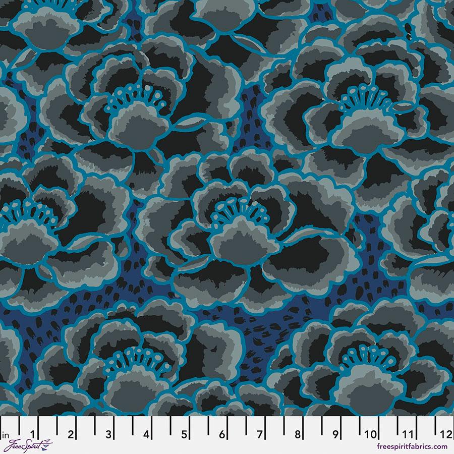 FreeSpirit Fabrics February 2023 by Kaffe Fassett Tonal Floral PWGP197.Charcoal