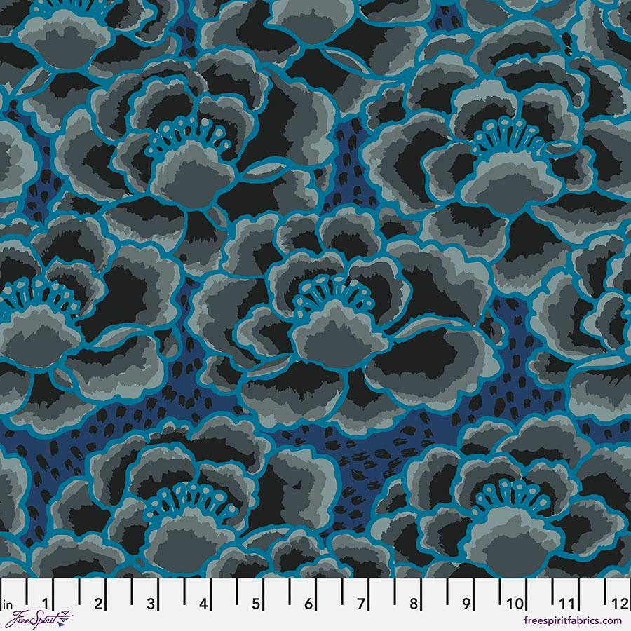 FreeSpirit Fabrics February 2023 by Kaffe Fassett Tonal Floral PWGP197.Charcoal