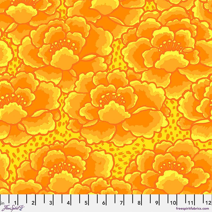 FreeSpirit Fabrics February 2023 by Kaffe Fassett Tonal Floral PWGP197.Gold