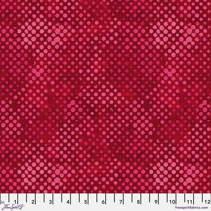 FreeSpirit Fabrics Happy Blooms by Sue Penn Spotty PWSP050.Crimson