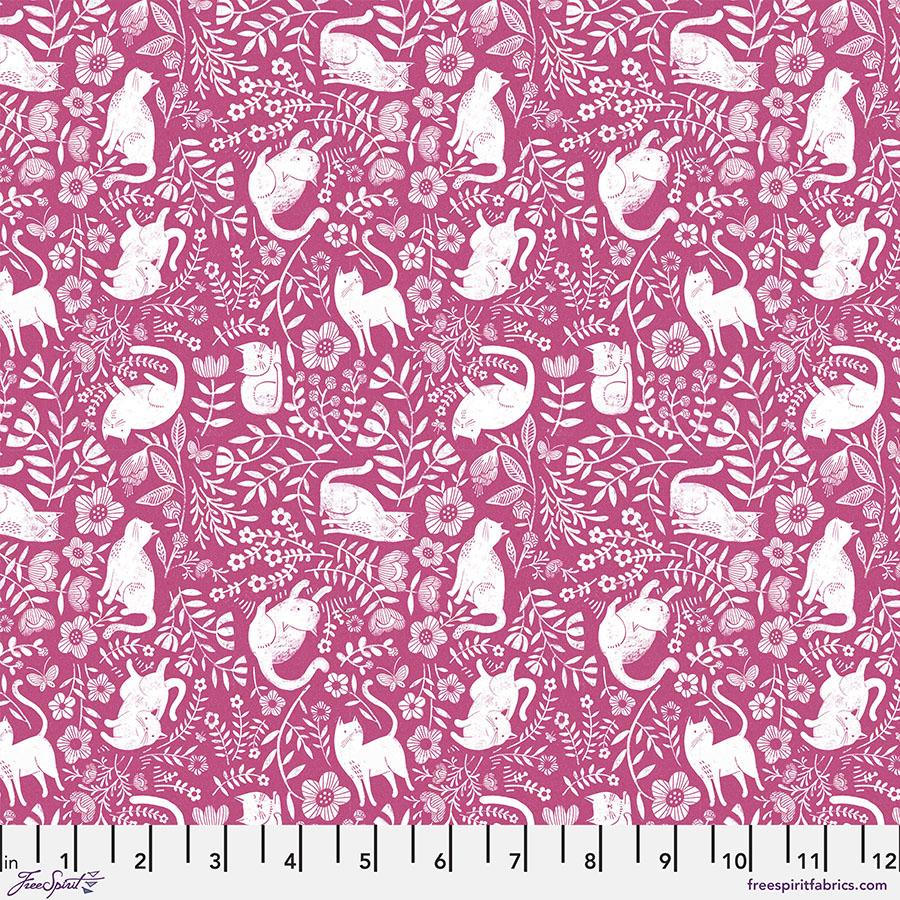 FreeSpirit Fabrics Here Kitty Kitty by Cori Dantini Here Kitty Kitty PWCD054.XPink