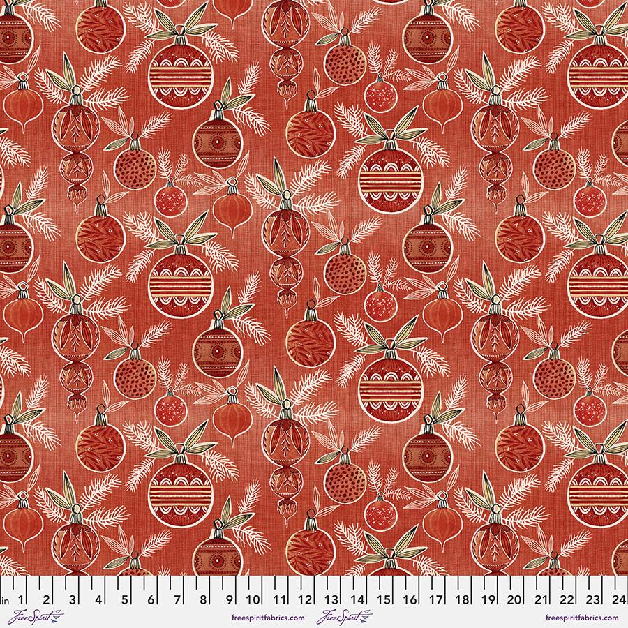 FreeSpirit Fabrics Oh Christmas Tree by Cori Dantini All The Trimmings PWCD040.XRed