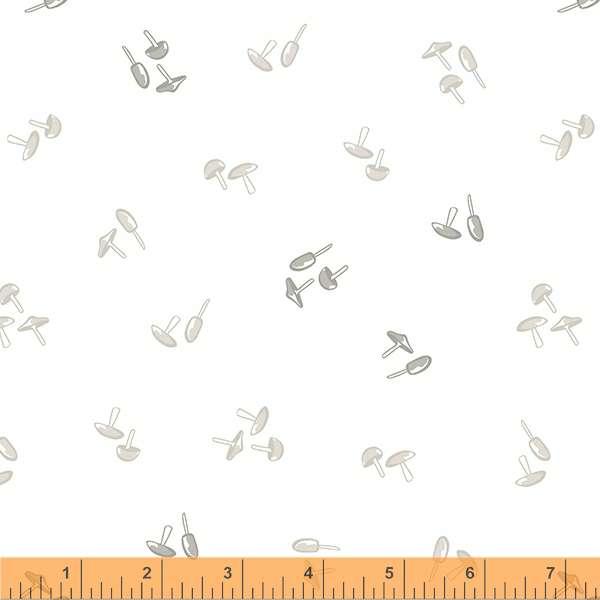 Windham Fabrics Little Whispers by Whistler Studios Mushrooms 53172 1 White