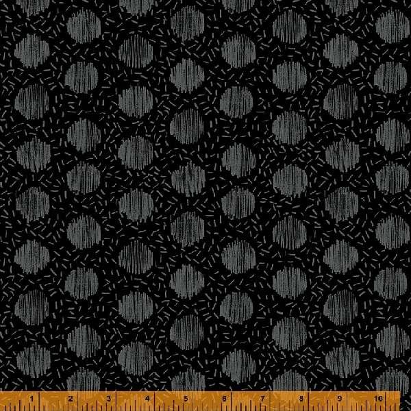 Windham Fabrics Makers Collage by Natalie Barnes Chicken Scratch 50812B-2 Black