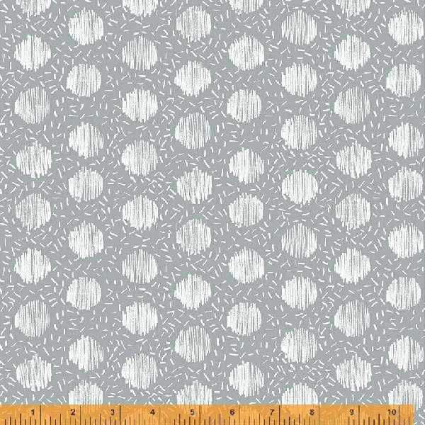 Windham Fabrics Makers Collage by Natalie Barnes Chicken Scratch 50812B-3 Mid Gray