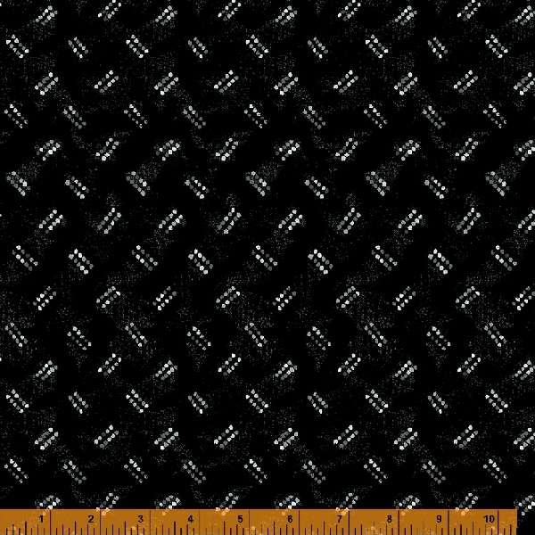 Windham Fabrics Makers Collage by Natalie Barnes Shirting 52790A-2 Black