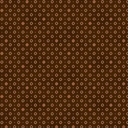 Henry Glass & Co. Scraps of Kindness by Kim Diehl Dotted Diamonds Q 681 33 Chocolate