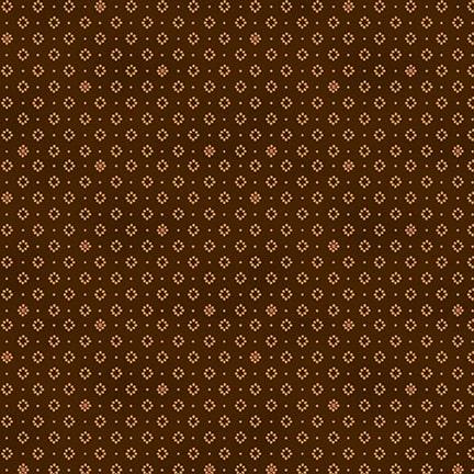 Henry Glass & Co. Scraps of Kindness by Kim Diehl Dotted Diamonds Q 681 33 Chocolate