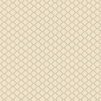 Henry Glass & Co. Scraps of Kindness by Kim Diehl Interlocking Diamonds Q 686 40 Cream